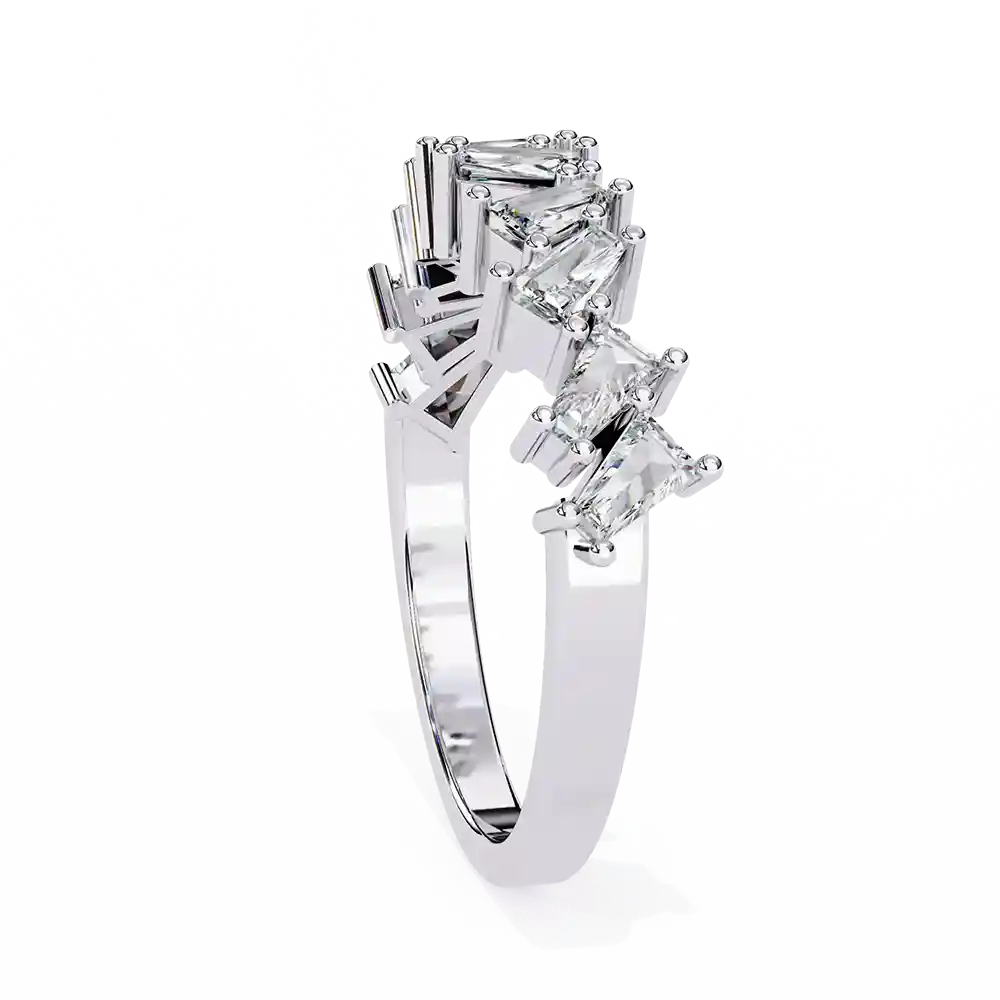 Diamond Bands 0.56 Carat Diamond Solid Gold Engagement Ring - Image 5