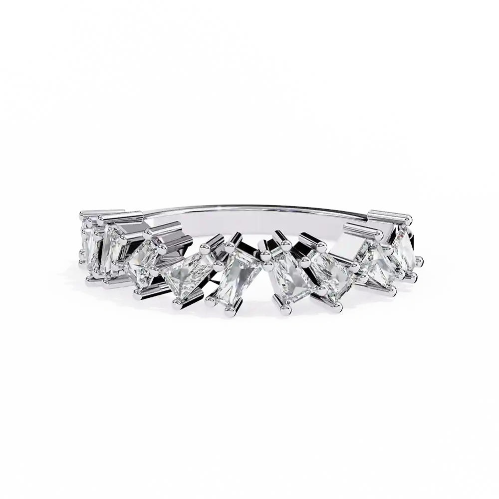 Diamond Bands 0.56 Carat Diamond Solid Gold Engagement Ring - Image 8