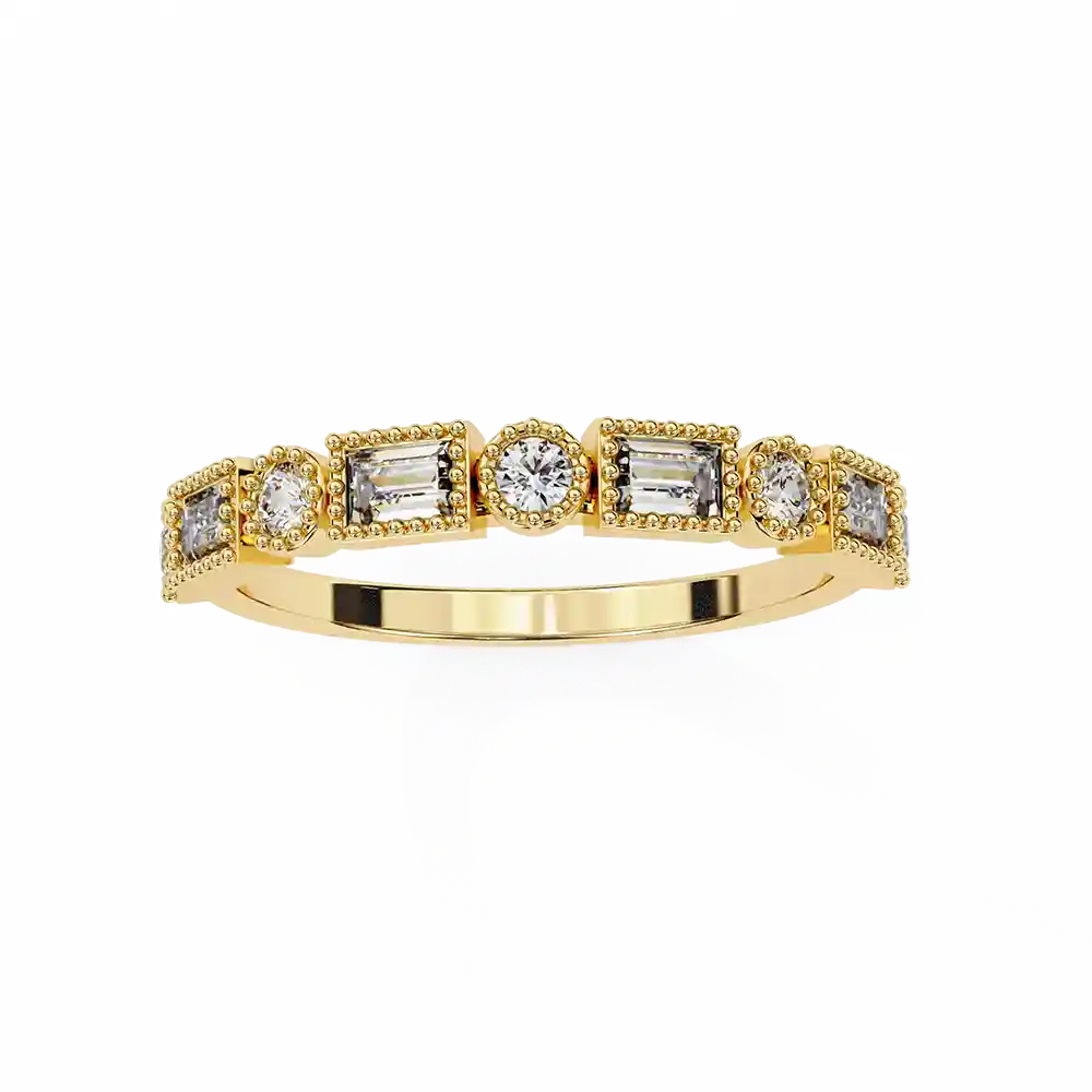 Diamond Bands 0.34 Carat Diamond Solid Gold Engagement Ring