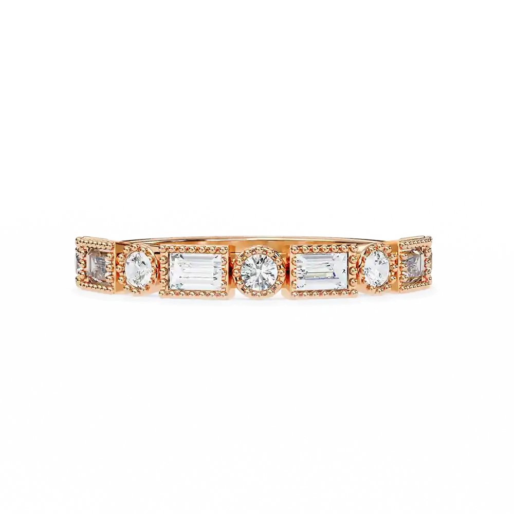 Diamond Bands 0.34 Carat Diamond Solid Gold Engagement Ring - Image 6