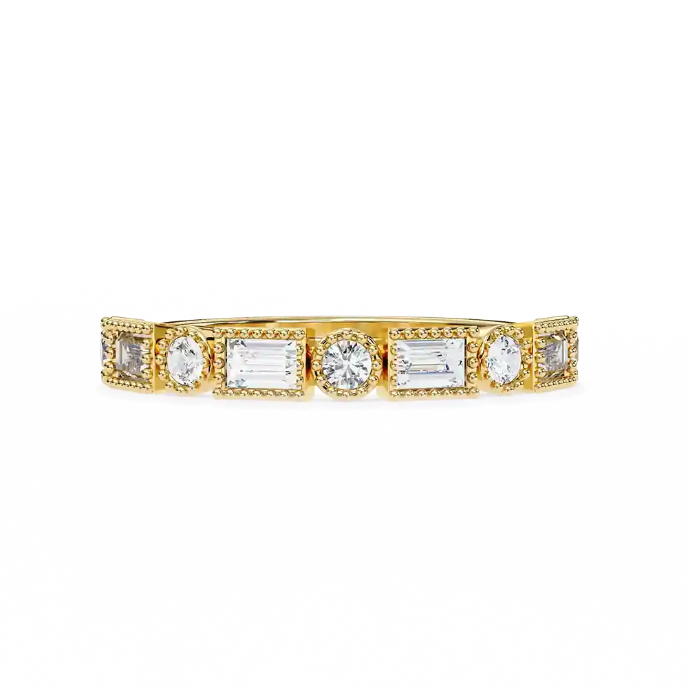 Diamond Bands 0.34 Carat Diamond Solid Gold Engagement Ring - Image 7