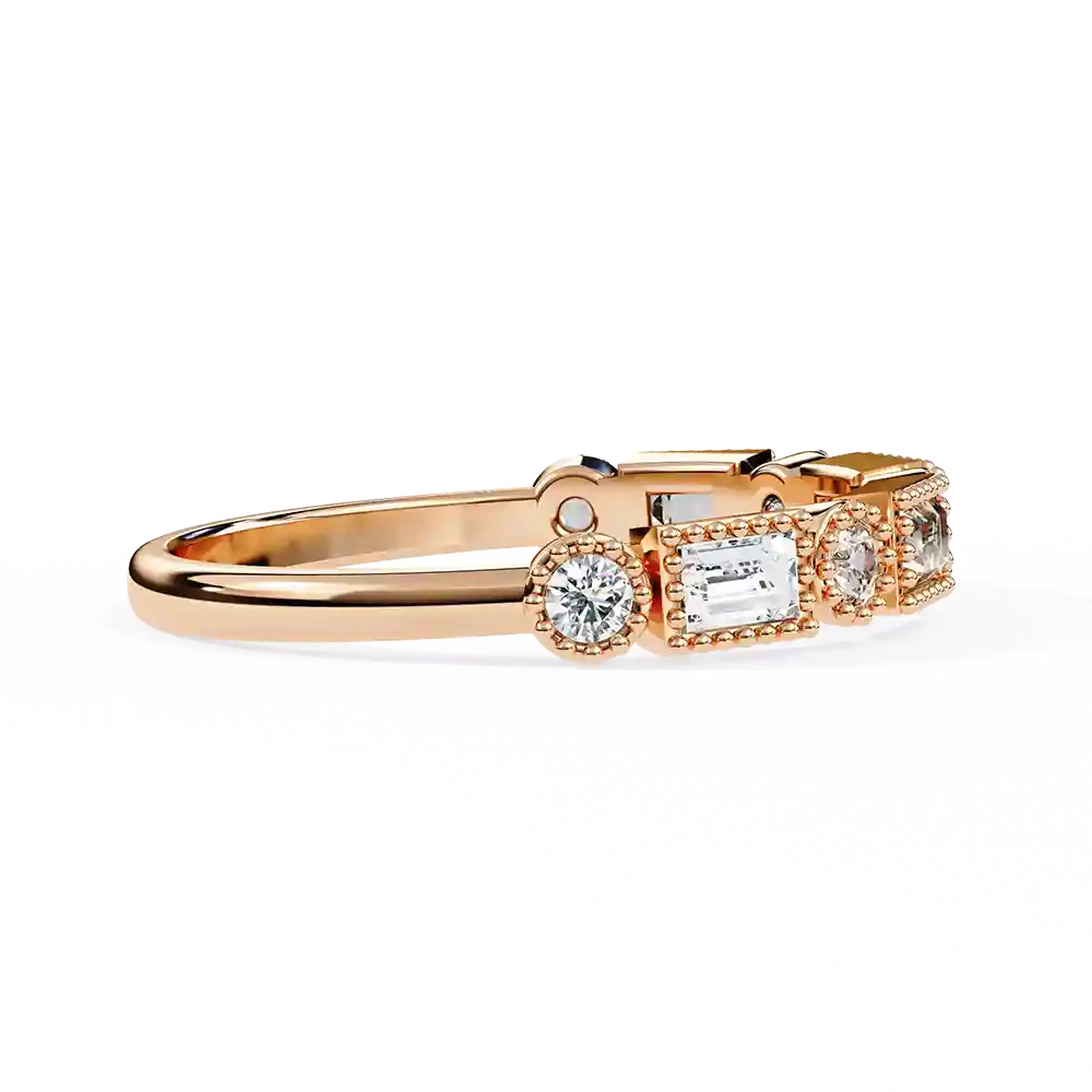 Diamond Bands 0.34 Carat Diamond Solid Gold Engagement Ring - Image 9