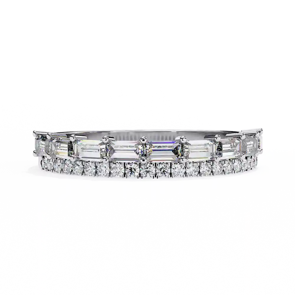 Diamond Bands 0.68 Carat Diamond Solid Gold Engagement Ring - Image 2