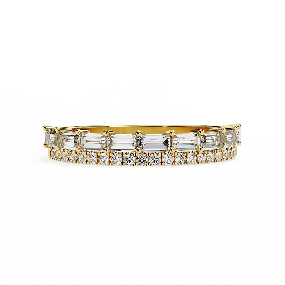Diamond Bands 0.68 Carat Diamond Solid Gold Engagement Ring - Image 3