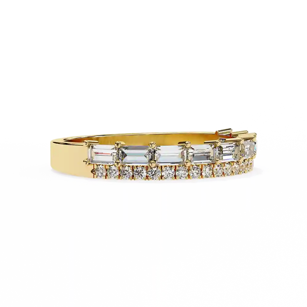 Diamond Bands 0.68 Carat Diamond Solid Gold Engagement Ring - Image 4