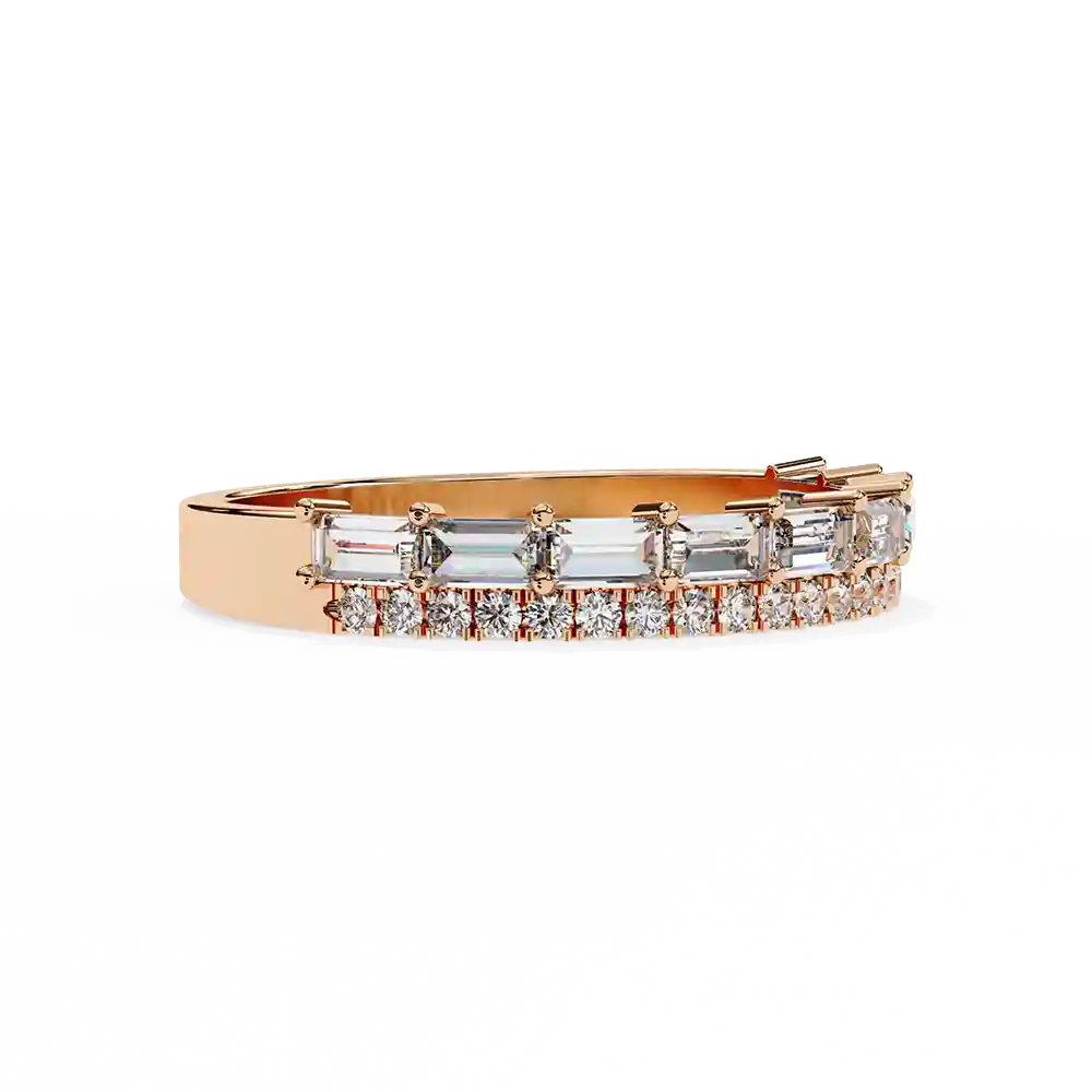 Diamond Bands 0.68 Carat Diamond Solid Gold Engagement Ring - Image 6