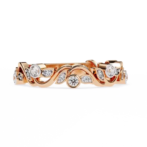 Diamond Bands 0.17 Carat Diamond Solid Gold Engagement Ring - Image 6