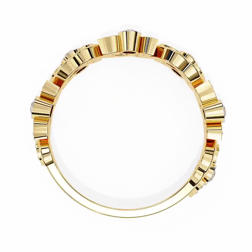 Diamond Bands 0.17 Carat Diamond Solid Gold Engagement Ring - Image 7