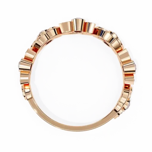 Diamond Bands 0.17 Carat Diamond Solid Gold Engagement Ring - Image 9