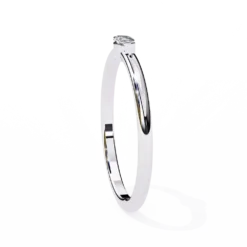 Bezel 0.1 Carat Diamond Solid Gold Engagement Ring