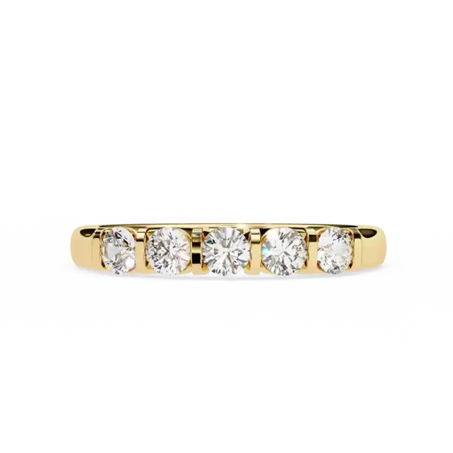 Diamond Bands 0.51 Carat Diamond Solid Gold Engagement Ring - Image 10