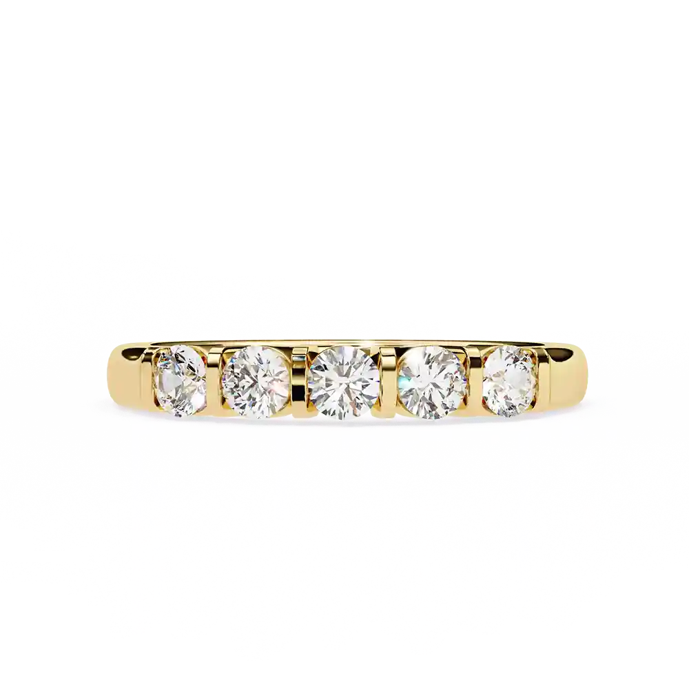 Diamond Bands 0.51 Carat Diamond Solid Gold Engagement Ring - Image 10