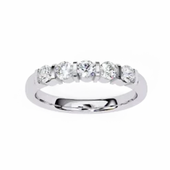 Diamond Bands 0.51 Carat Diamond Solid Gold Engagement Ring