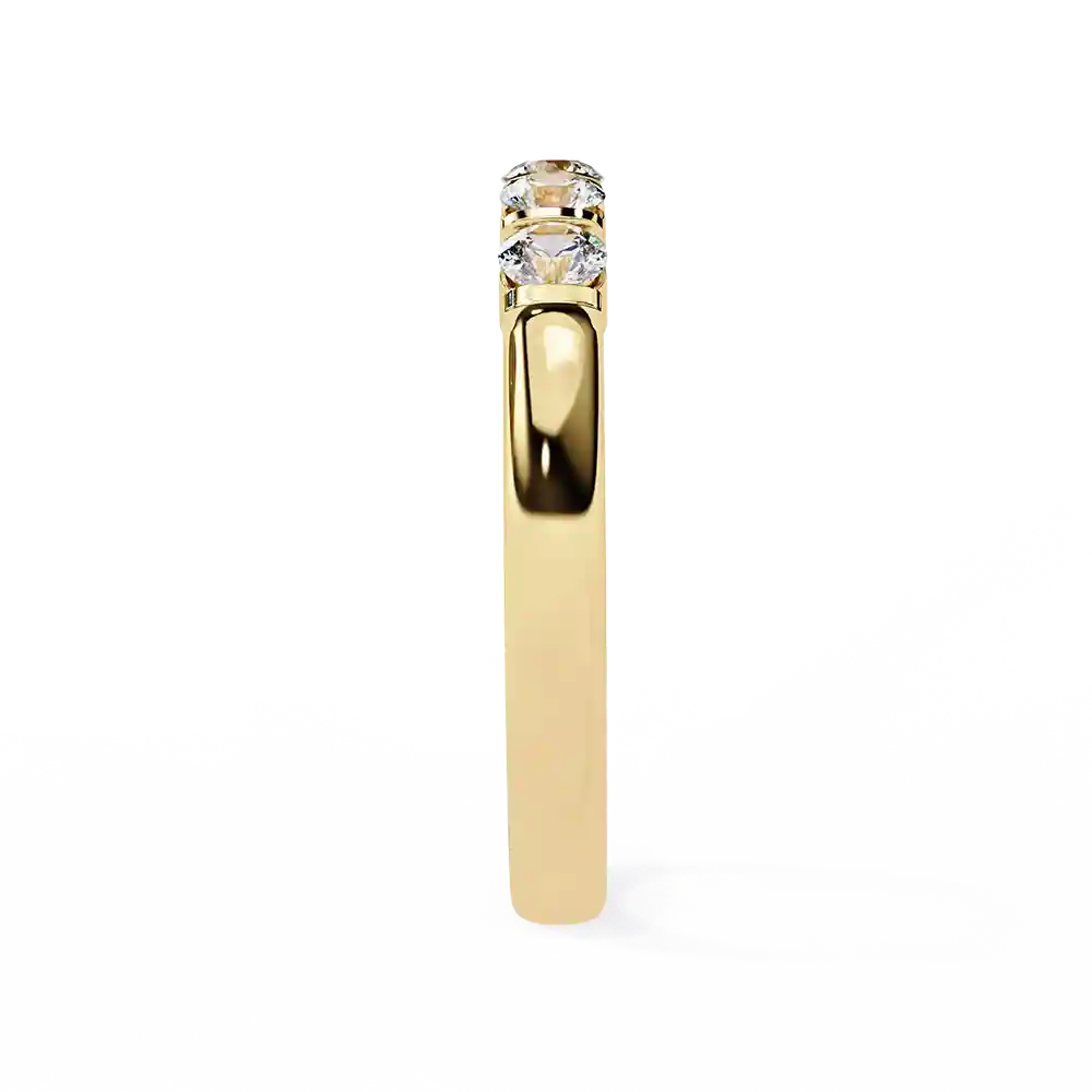 Diamond Bands 0.51 Carat Diamond Solid Gold Engagement Ring - Image 5