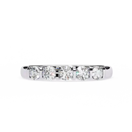 Diamond Bands 0.51 Carat Diamond Solid Gold Engagement Ring - Image 8