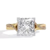 Princess Unique 0.258 Carat Diamond Solid Gold Engagement Ring