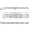 38 Carat Lab Grown Diamond Mens Cuban Link Chain Necklace Solid Gold 14 MM