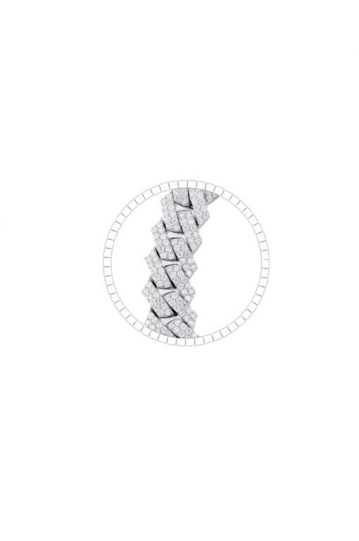28 Carat Lab Grown Diamond Mens Cuban Link Chain Necklace Solid Gold 14 MM - Image 3