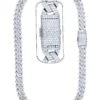 25 Carat Lab Grown Diamond Mens Cuban Link Chain Necklace Solid Gold 12 MM
