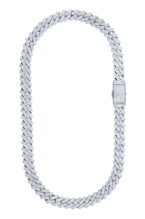 25 Carat Lab Grown Diamond Mens Cuban Link Chain Necklace Solid Gold 12 MM - Image 2
