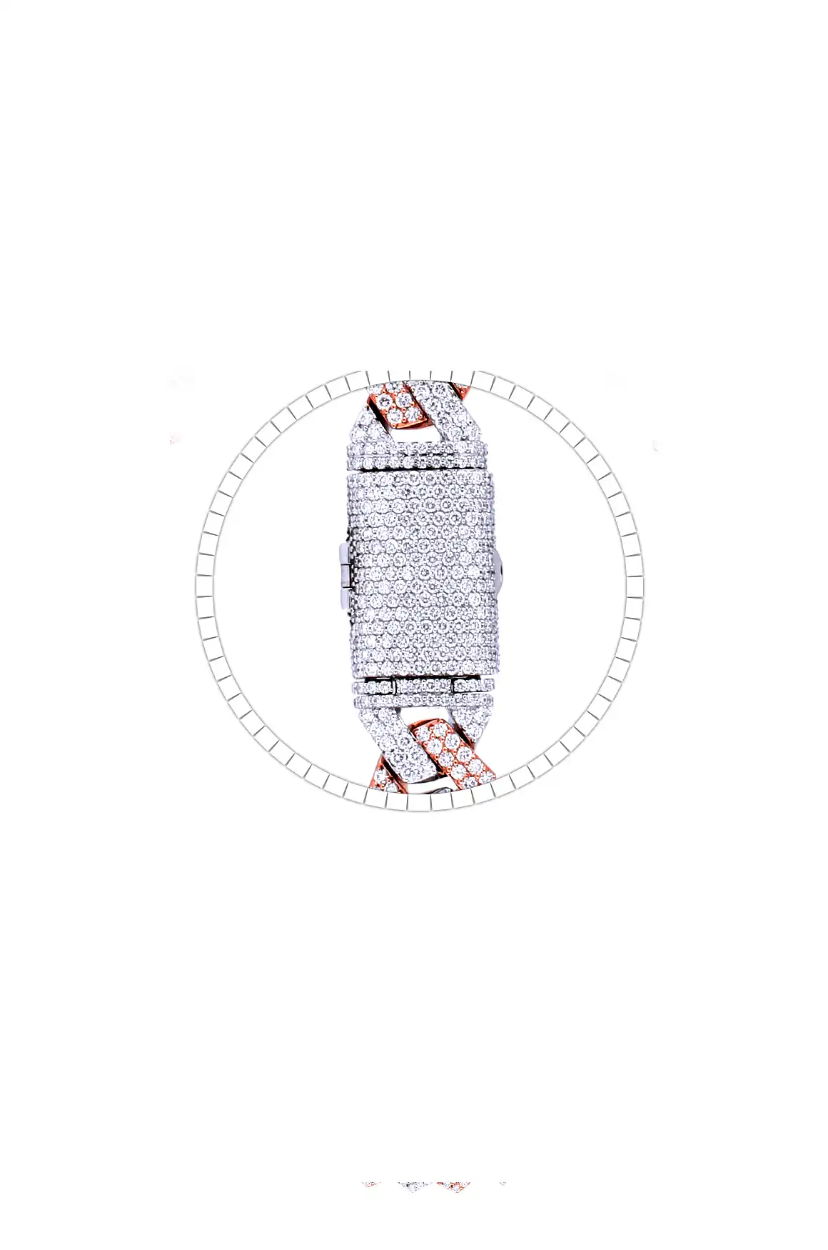 28 Carat Lab Grown Diamond Mens Cuban Link Chain Necklace Solid Gold 13.6 MM - Image 3