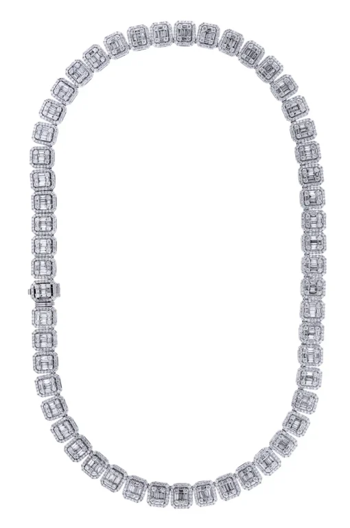 30 Carat Lab Grown Diamond Mens Cuban Link Chain Necklace Solid Gold 11 MM - Image 2