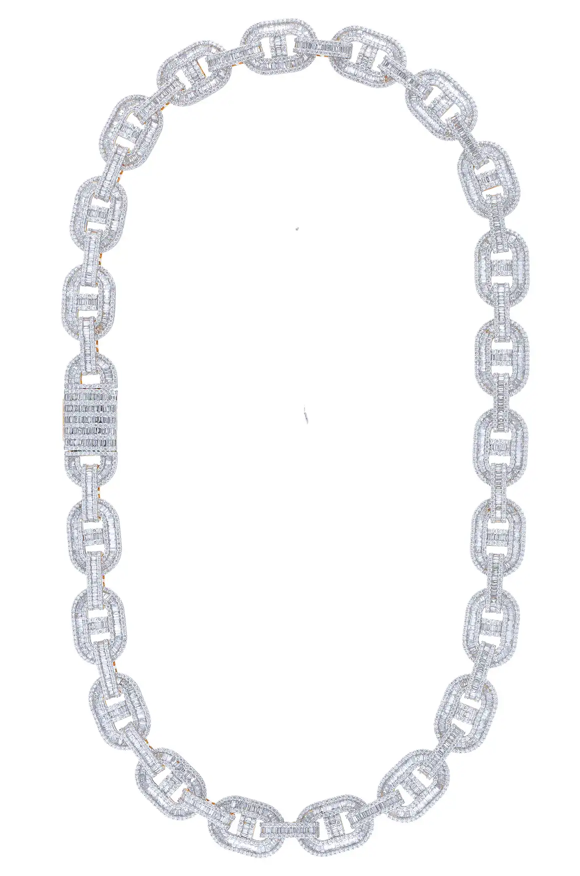 52 Carat Lab Grown Diamond Mens Cuban Link Chain Necklace Solid Gold 16 MM - Image 2