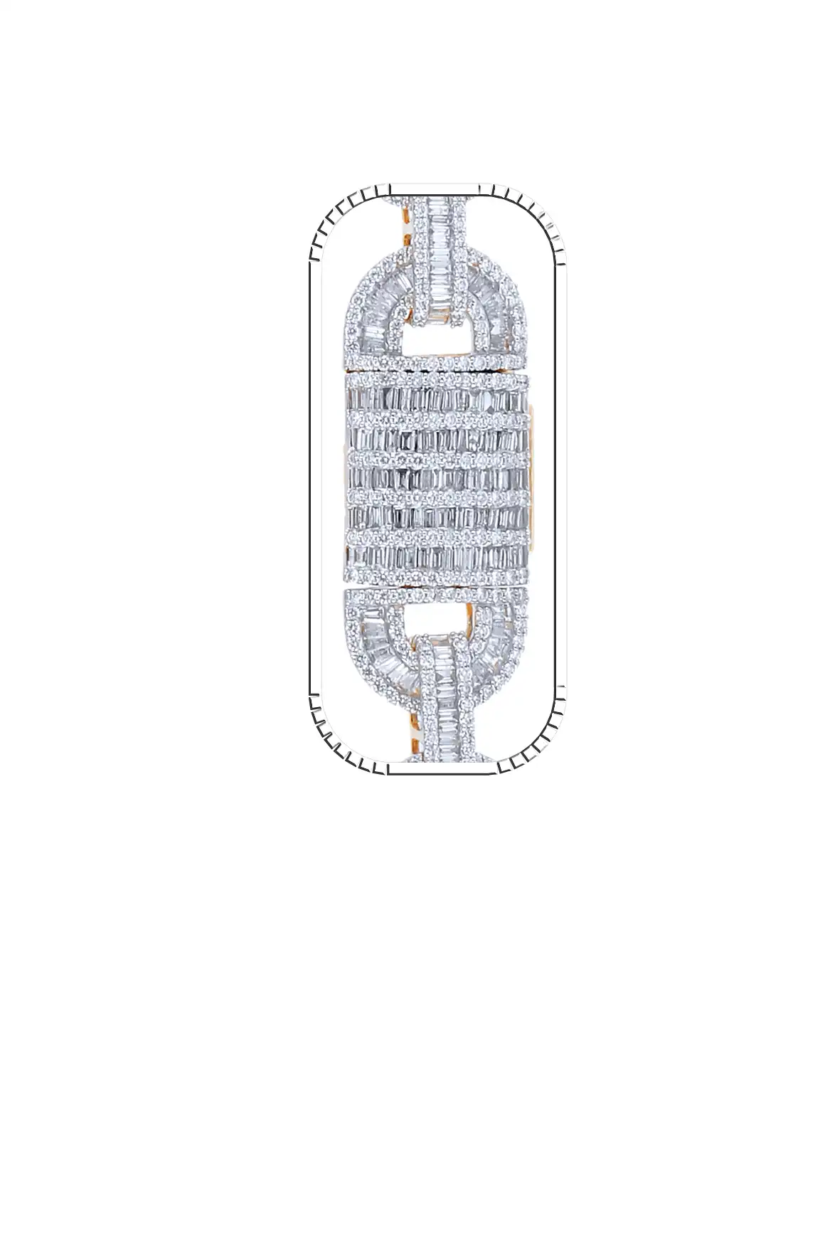 52 Carat Lab Grown Diamond Mens Cuban Link Chain Necklace Solid Gold 16 MM - Image 3