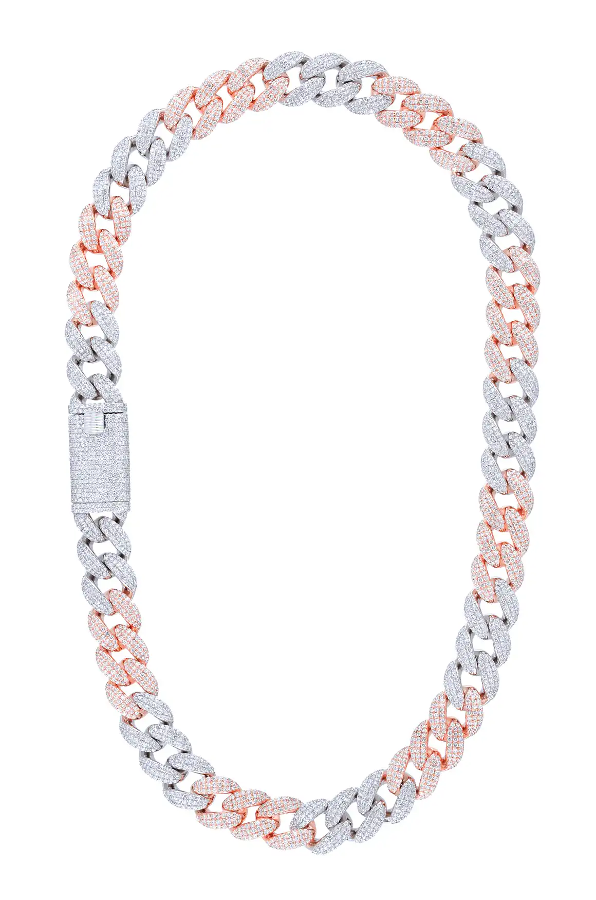 32 Carat Lab Grown Diamond Mens Cuban Link Chain Necklace Solid Gold 16 MM - Image 2