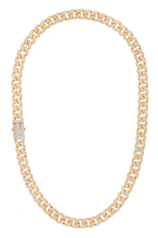 8 Carat Lab Grown Diamond Mens Cuban Link Chain Necklace Solid Gold 8 MM - Image 2