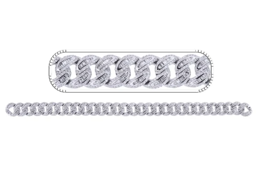 12 Carat Lab Grown Diamond Mens Cuban Link Chain Necklace Solid Gold 14 MM