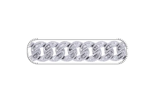 12 Carat Lab Grown Diamond Mens Cuban Link Chain Necklace Solid Gold 14 MM - Image 3