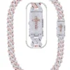 42 Carat Lab Grown Diamond Mens Cuban Link Chain Necklace Solid Gold 18 MM