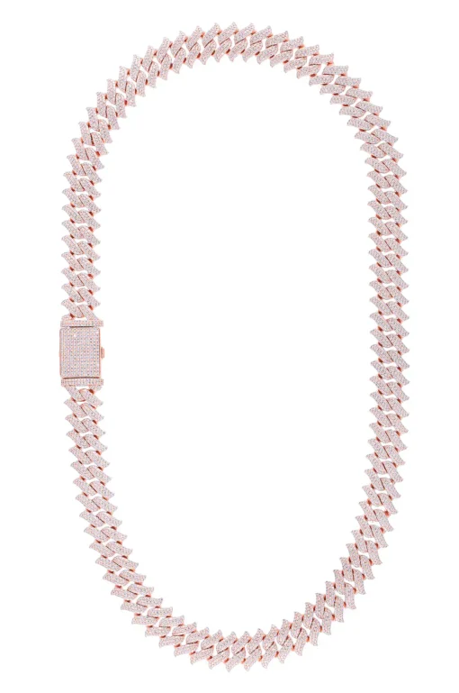 26 Carat Lab Grown Diamond Mens Cuban Link Chain Necklace Solid Gold 16 MM - Image 2