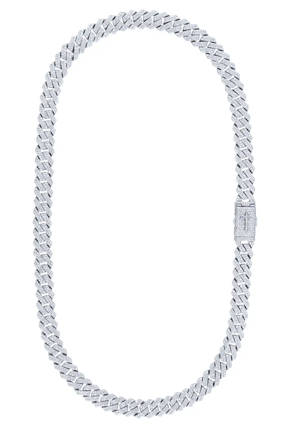 28 Carat Lab Grown Diamond Mens Cuban Link Chain Necklace Solid Gold 12 MM - Image 2