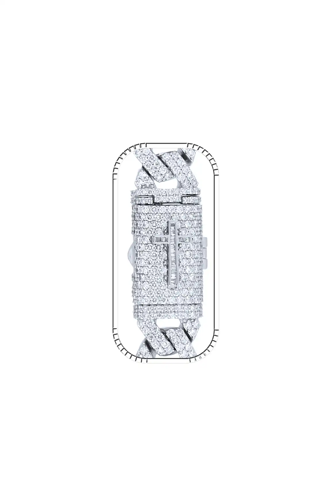 28 Carat Lab Grown Diamond Mens Cuban Link Chain Necklace Solid Gold 12 MM - Image 3