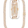 34 Carat Lab Grown Diamond Mens Cuban Link Chain Necklace Solid Gold 16 MM