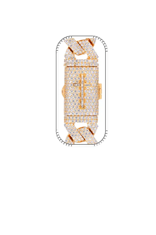 34 Carat Lab Grown Diamond Mens Cuban Link Chain Necklace Solid Gold 16 MM - Image 3
