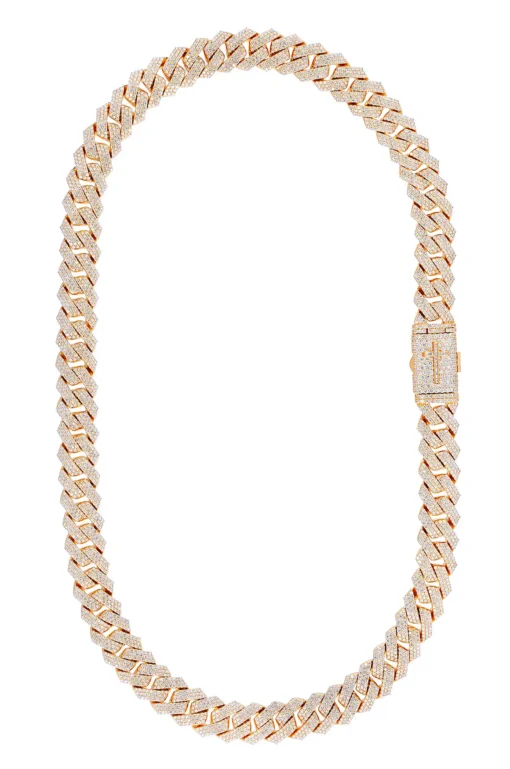 34 Carat Lab Grown Diamond Mens Cuban Link Chain Necklace Solid Gold 15 MM - Image 2