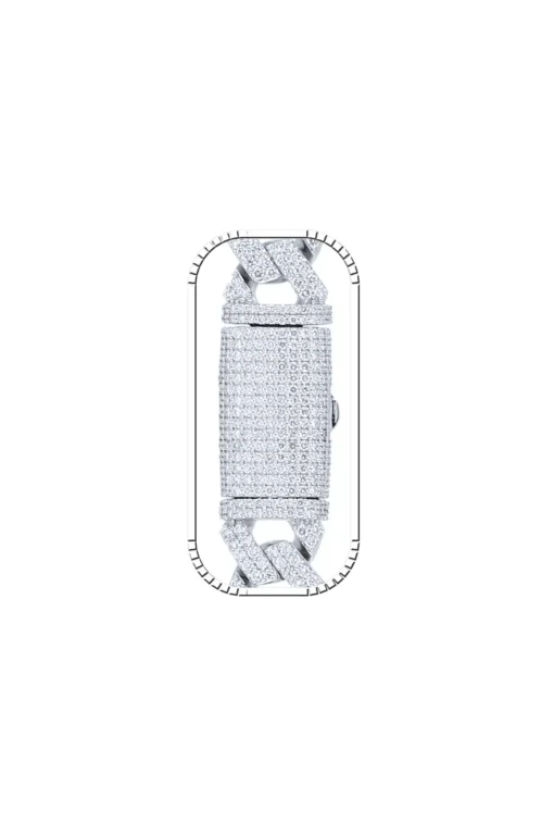 33 Carat Lab Grown Diamond Mens Cuban Link Chain Necklace Solid Gold 15 MM - Image 3