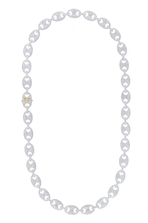 32 Carat Lab Grown Diamond Mens Cuban Link Chain Necklace Solid Gold 12 MM - Image 2