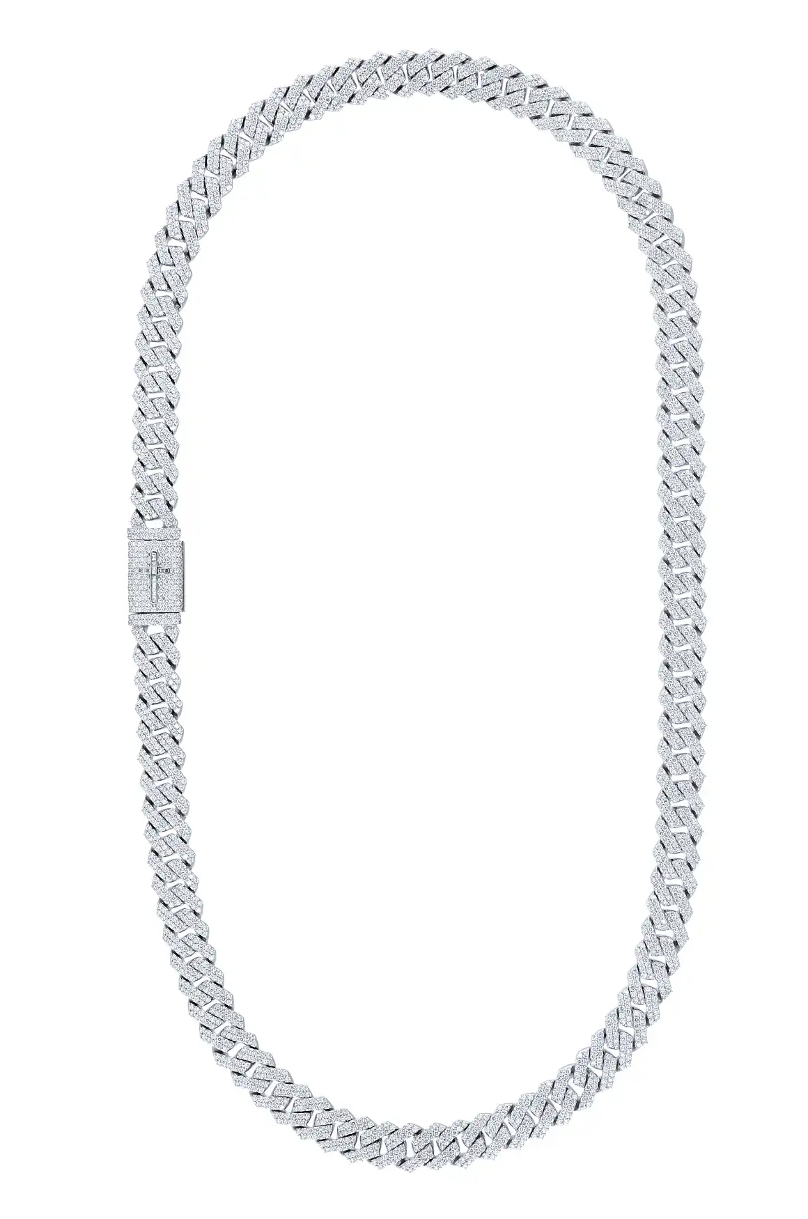 21 Carat Lab Grown Diamond Mens Cuban Link Chain Necklace Solid Gold 11 MM - Image 2