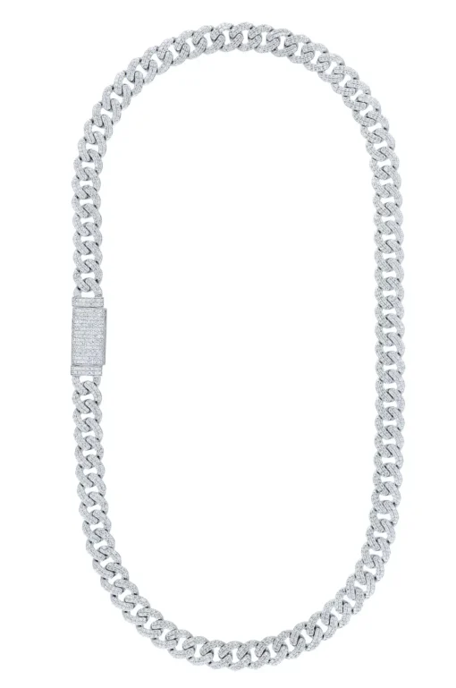 20 Carat Lab Grown Diamond Mens Cuban Link Chain Necklace Solid Gold 12 MM - Image 2