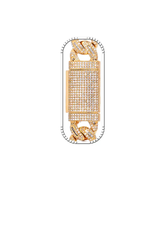 28 Carat Lab Grown Diamond Mens Cuban Link Chain Necklace Solid Gold 17 MM - Image 3