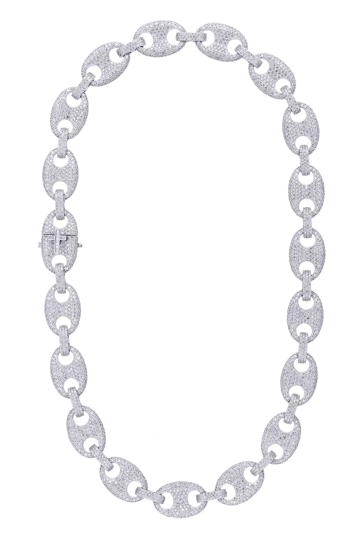 70 Carat Lab Grown Diamond Mens Cuban Link Chain Necklace Solid Gold 18 MM - Image 2