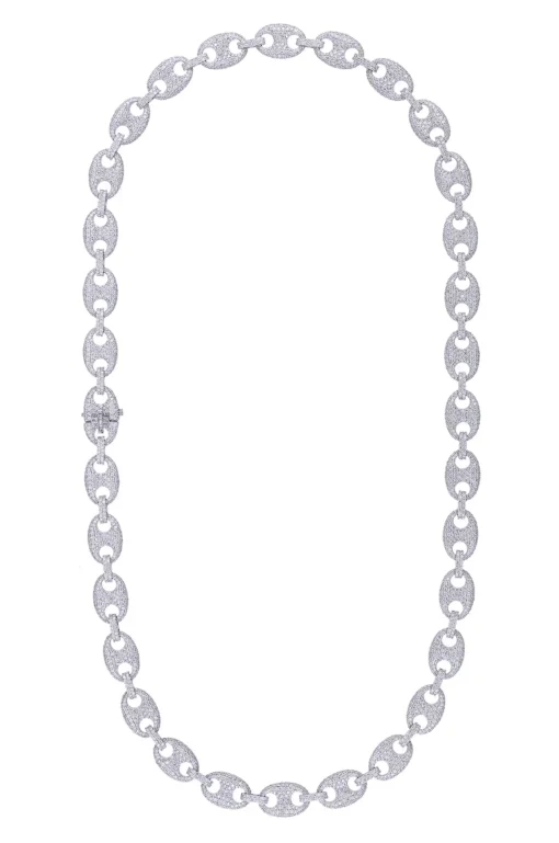 33 Carat Lab Grown Diamond Mens Cuban Link Chain Necklace Solid Gold 12 MM - Image 2