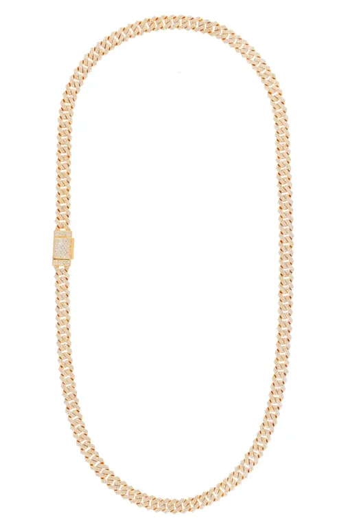 13.25 Carat Lab Grown Diamond Mens Cuban Link Chain Necklace Solid Gold 8 MM - Image 2