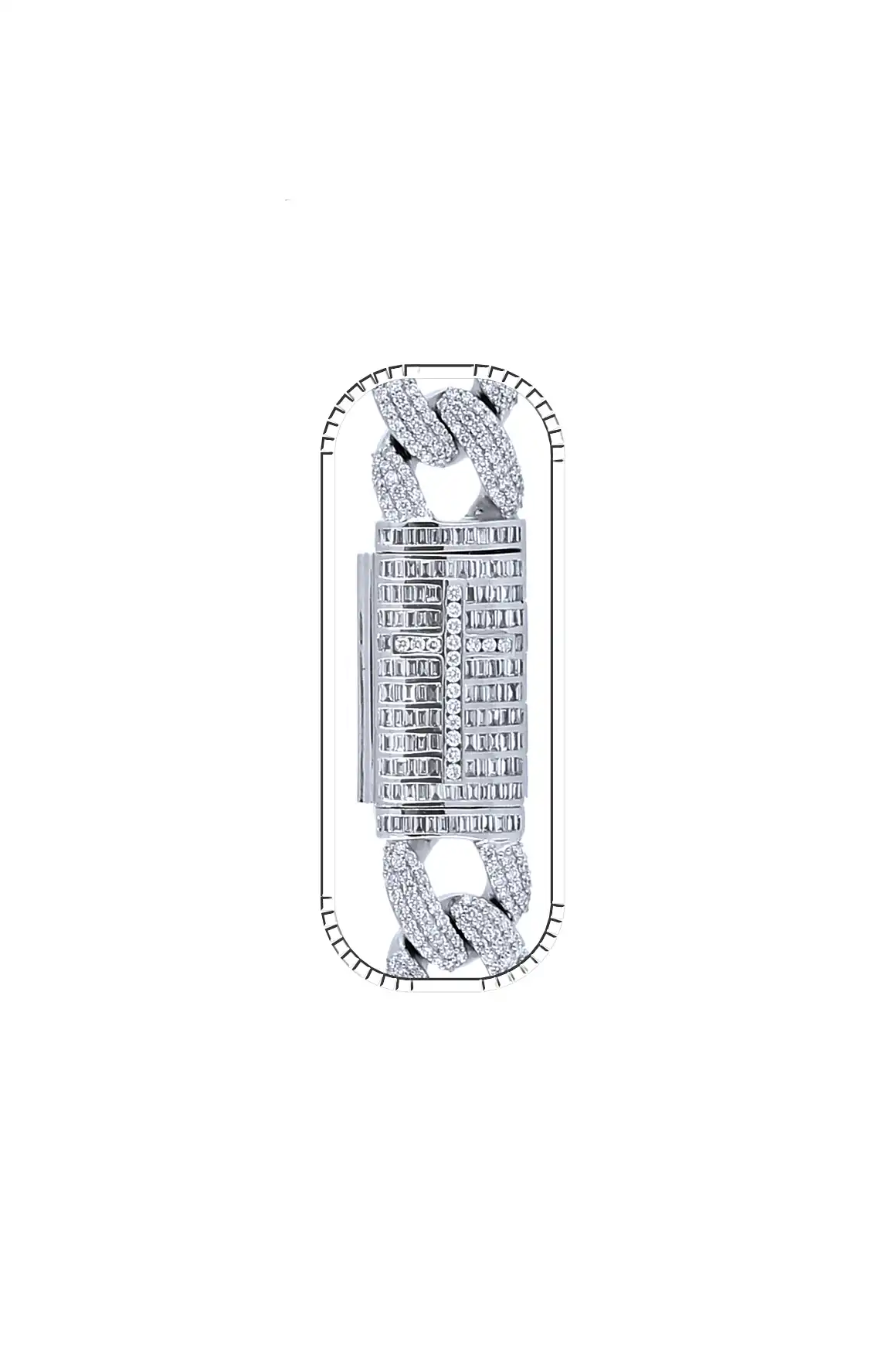 28 Carat Lab Grown Diamond Mens Cuban Link Chain Necklace Solid Gold 14 MM - Image 3