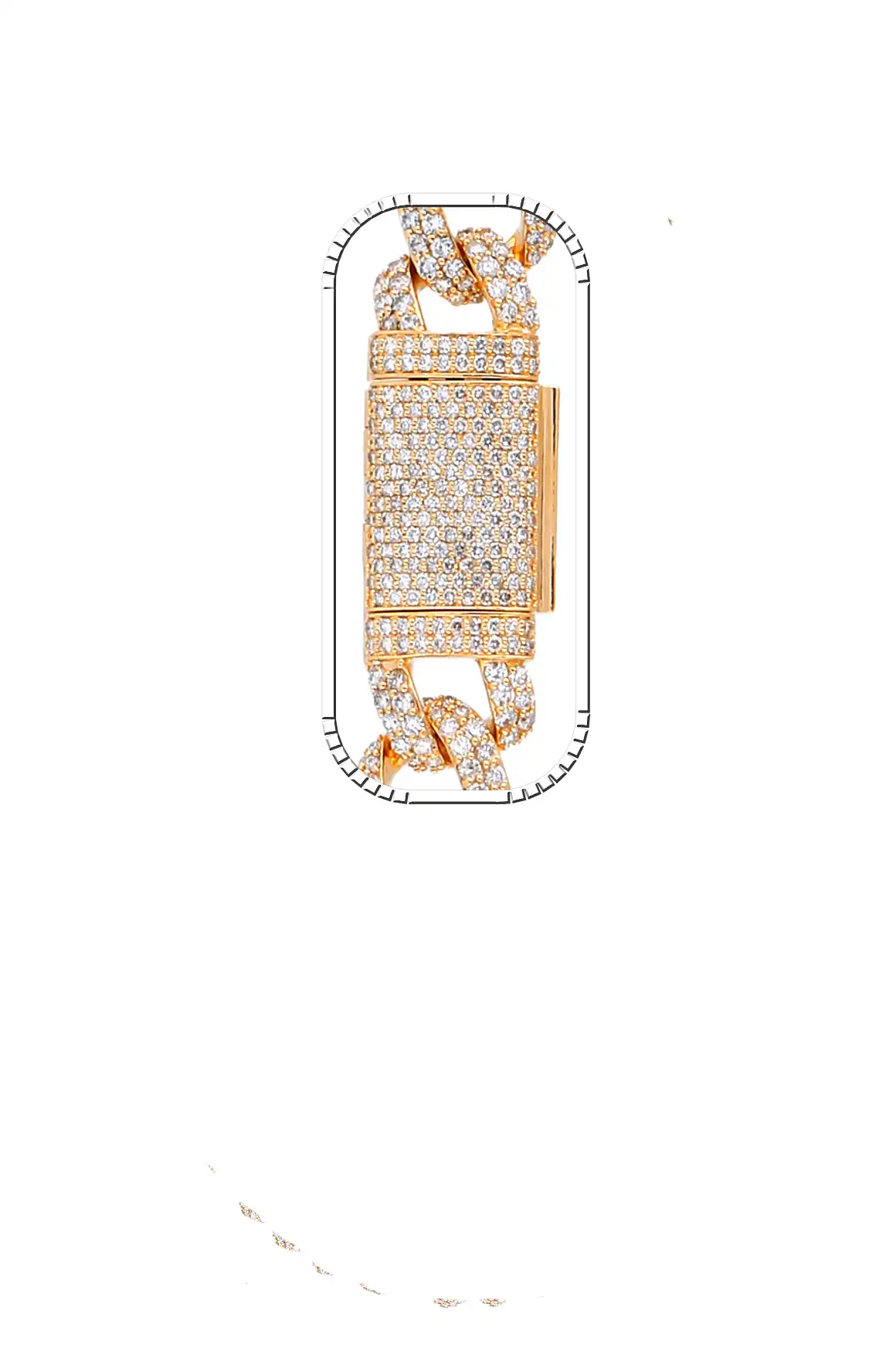 52 Carat Lab Grown Diamond Mens Cuban Link Chain Necklace Solid Gold 14 MM - Image 3