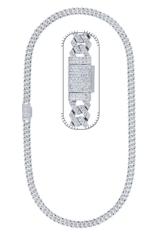 16 Carat Lab Grown Diamond Mens Cuban Link Chain Necklace Solid Gold 9 MM
